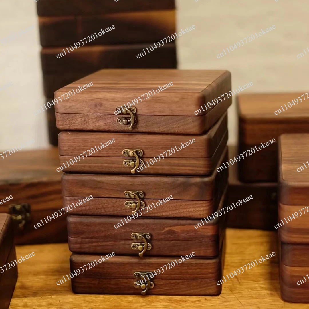 Black Walnut Essential Oil Storage Wooden Box Flip Type Essential Oil Lipstick Display Box Grid Round Hole 2ml Essential Oil Box