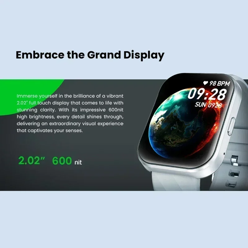 Global Version Black Shark GT Neo Smartwatch 2.02’’ Display Health Monitoring Sport Fitness 7 Days Battery Life IP68 Waterproof