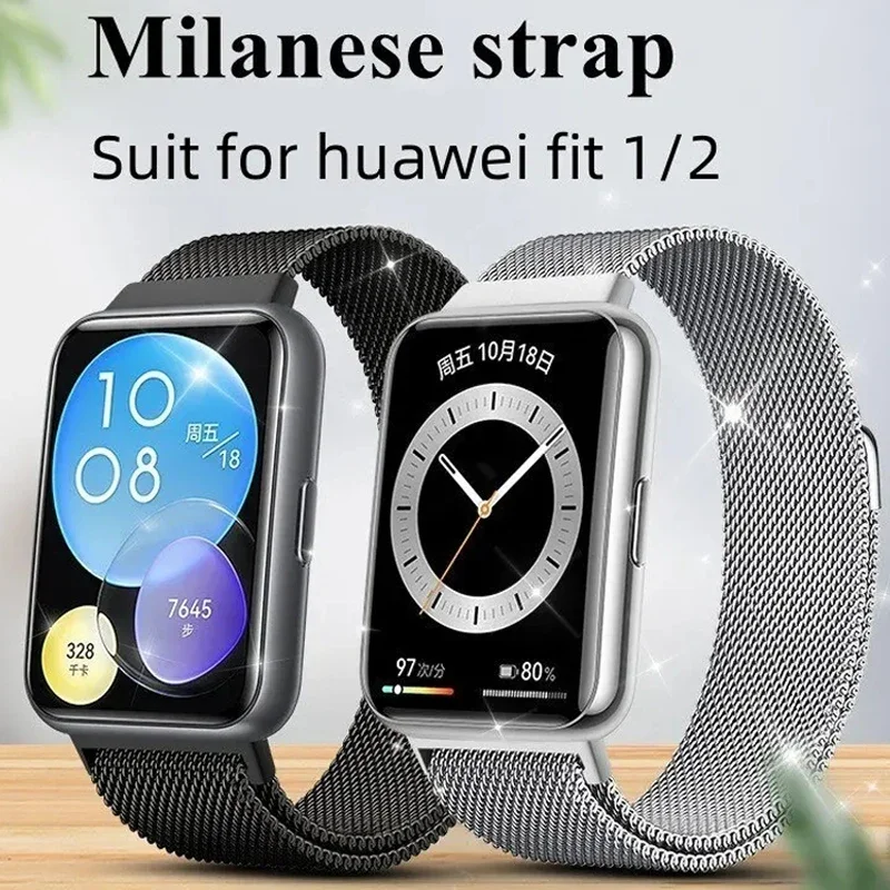 Milanese loop Band For Huawei Watch FIT 2 Magnetic watchband luxury stainless steel bracelet Huawei Watch fit strap Accessories