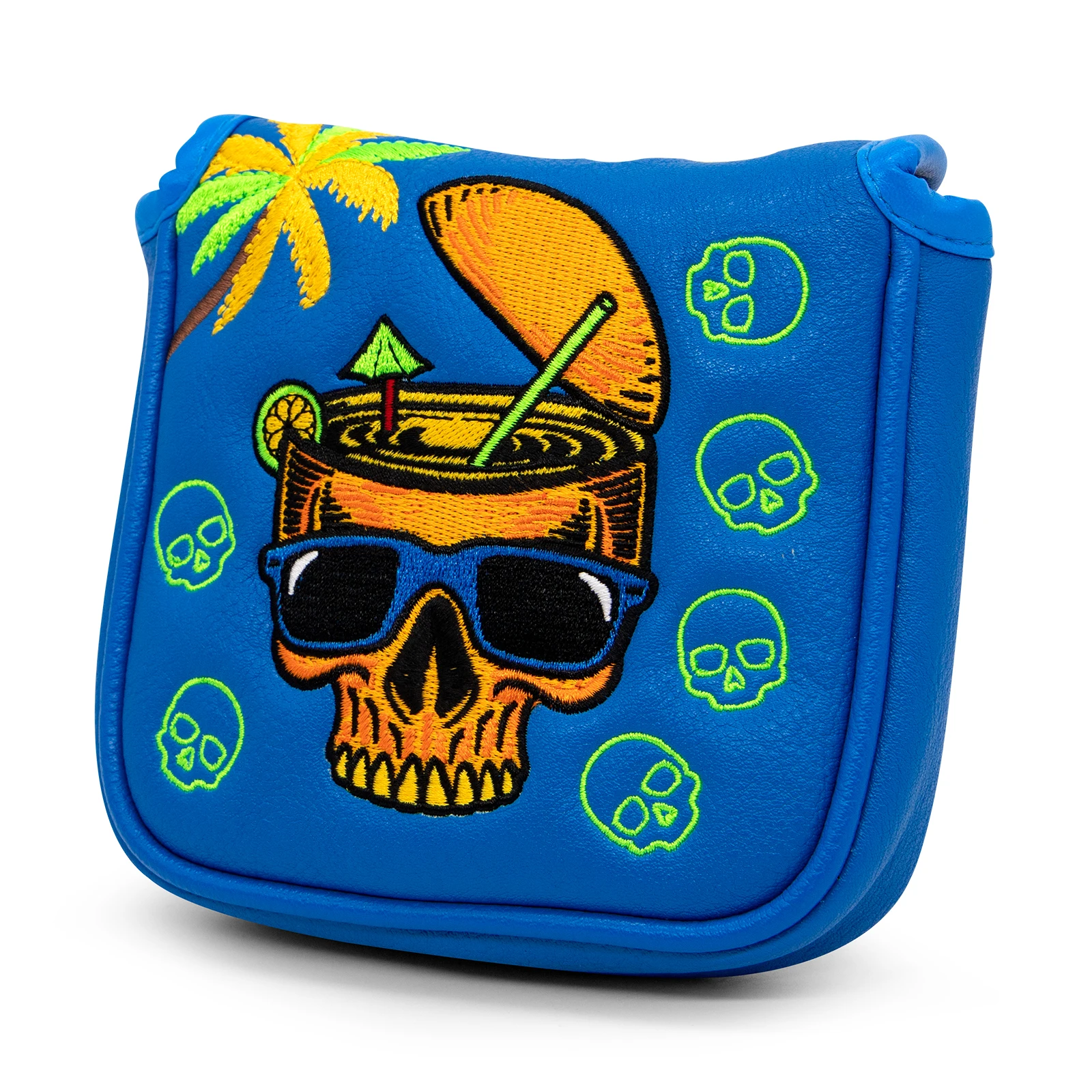 Coolskull Golf Headcover Putter Head Cover for Blade Putters Blue Premium Leather  Golf Head cover with Magnet Premium Leather