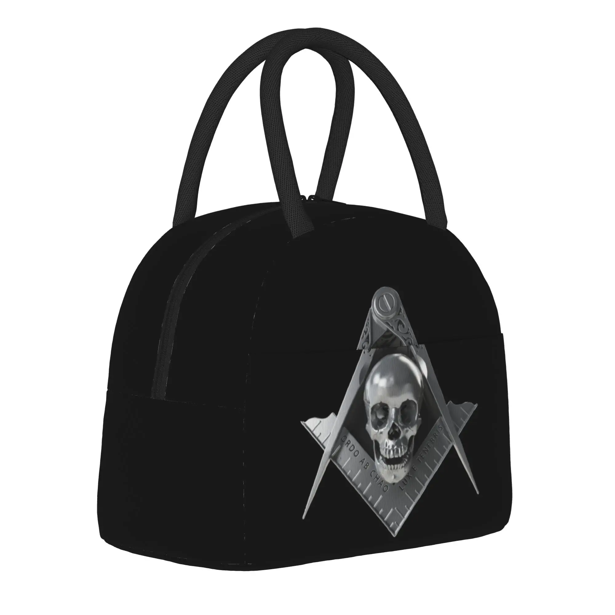 Freemason Compass Insulated Lunch Bags Thermal Bag Reusable,Lunch Container  Leakproof Tote Lunch Box Food Storage Bags