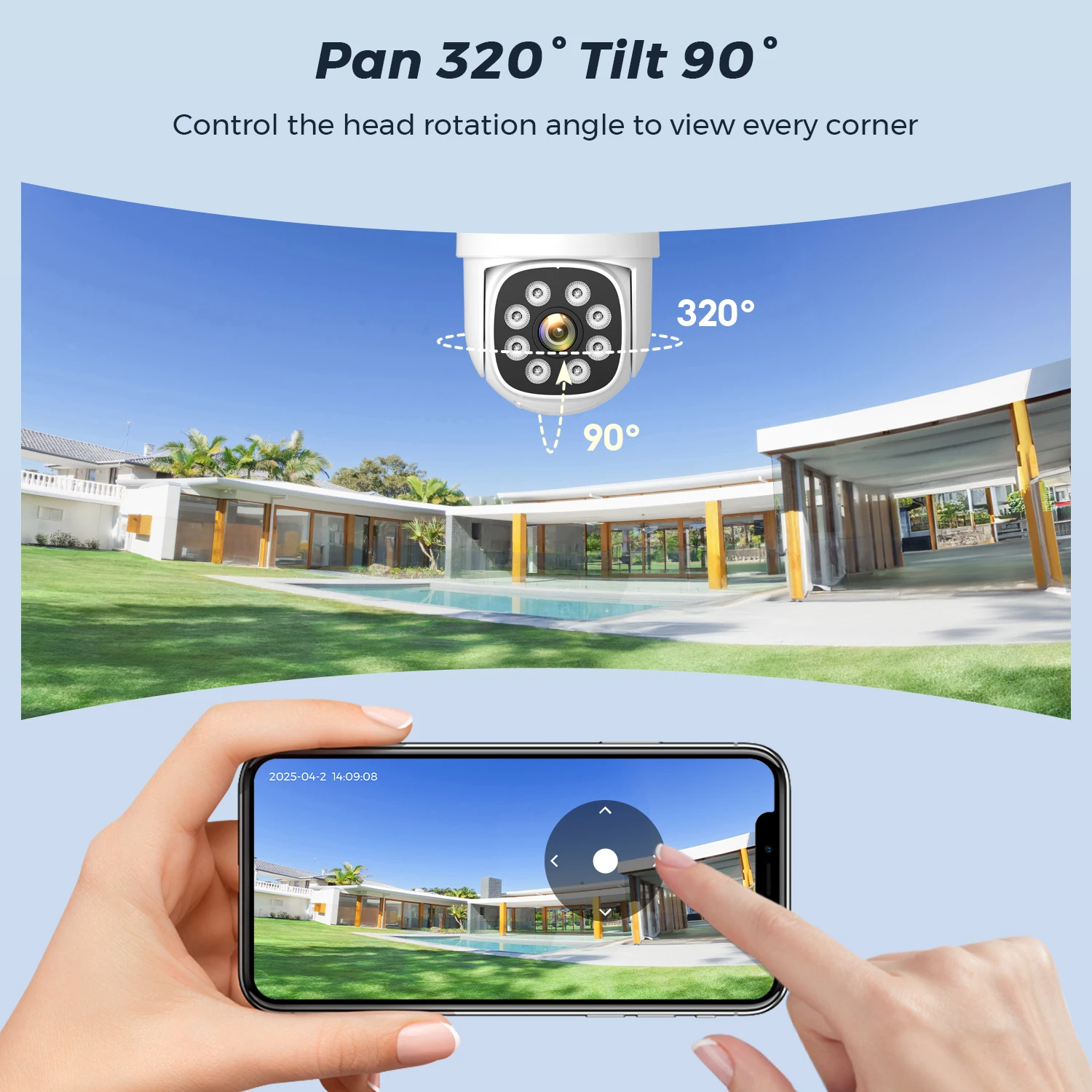 4MP 4G SIM Card Camera with Dual Lens Dual Screen WiFi Outdoor Surveillance Human Detection Security Protection PTZ IP Camera