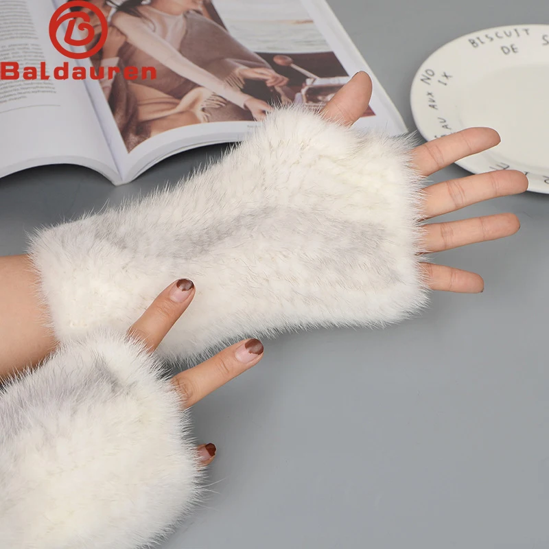 

Women's gloves winter Natural Real Mink Fur Gloves women Heated Warm Genuine Mink Fur Mittens Girl Fashion Real Mink Fur Gloves