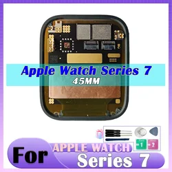 AMOLED dla apple watch Series7 ekran dotykowy lcd wymiana zespołu Digitizer, dla apple watch S7 wyświetlacz LCD 41/45mm