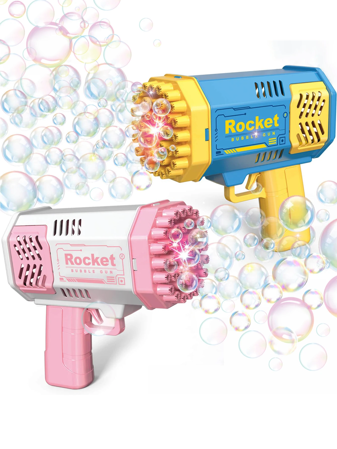 Lance-roquettes électrique Portable à 40 trous, pistolet à bulles automatique, jouet cadeau d'anniversaire pour fête (sans bulle d'eau)