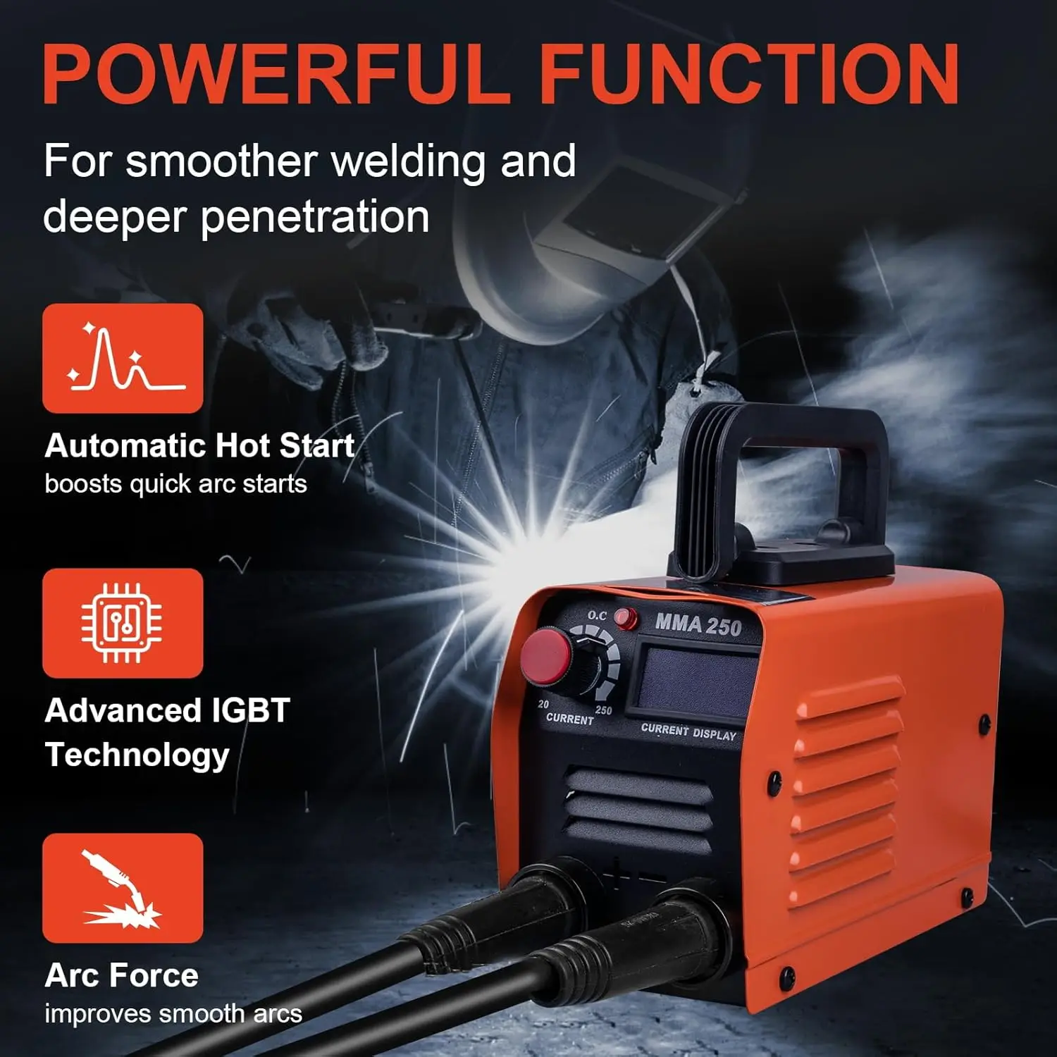 MMA-250 MIG Welder 4KW Inverter Arc Electric Welding Machine TIG/ARC Stick Argon Precise Digital Pulse Welder EU Plug/US Plug