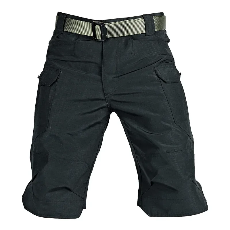 Shorts tático à prova d'água masculino, verão, secagem rápida, multibolsos, resistente ao desgaste, tamanho grande 6xl, calça de carga militar ao ar livre