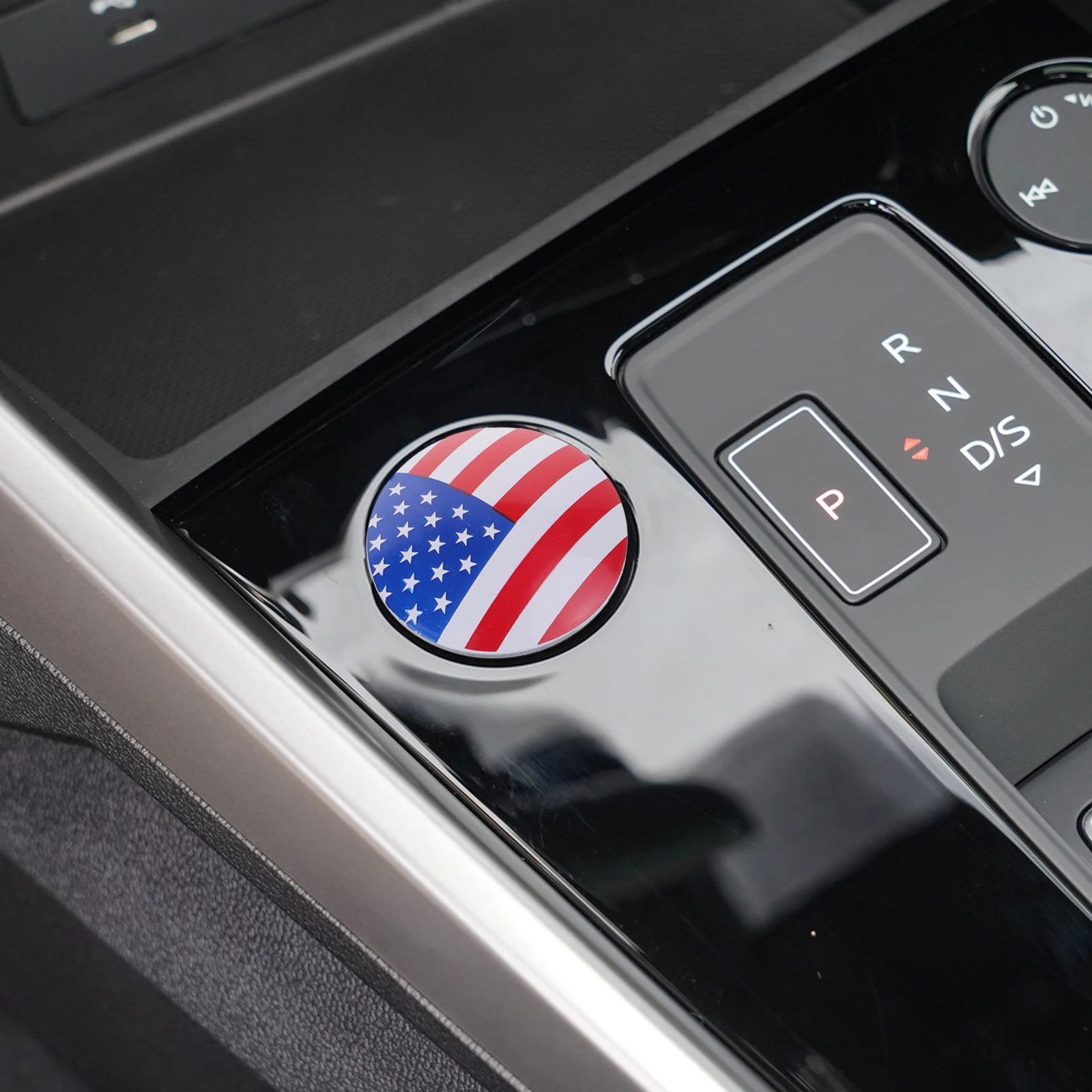 

American Flag Button Cover Push To Cover ABS Material Push Start Start Button Car Accessories Stop Protection Accessories