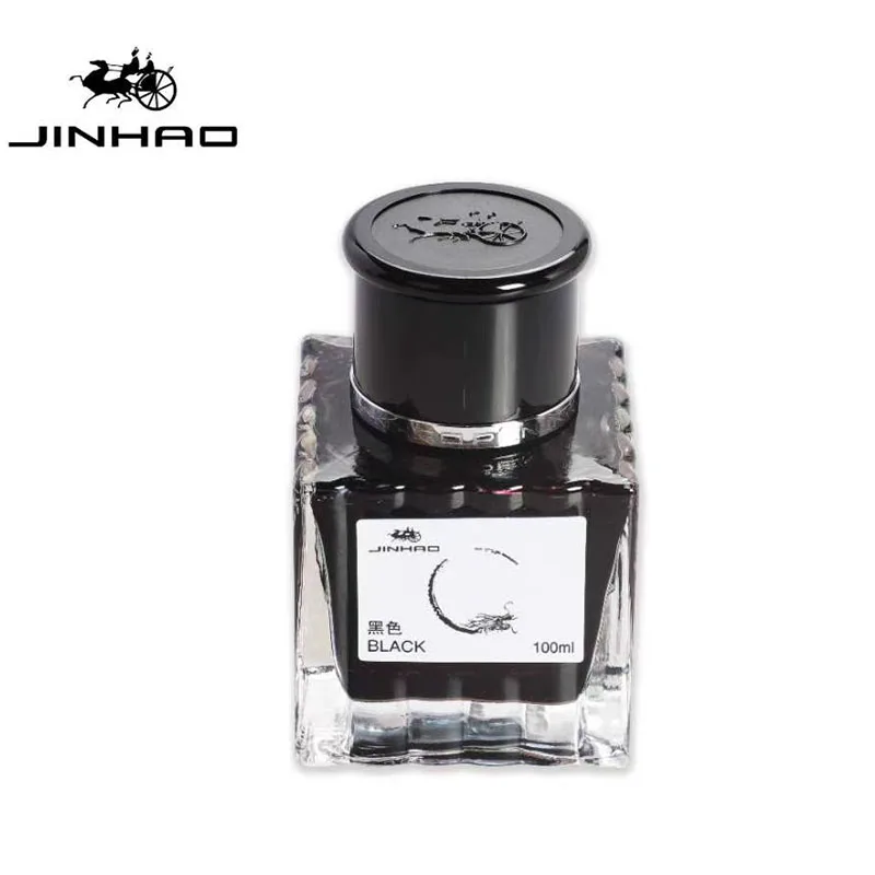 JINHAO 100ml Fountain Pen Ink Non-carbon Cartridge Refill Glass Bottled Fountain Pen Ink Stationery Office School Supplies