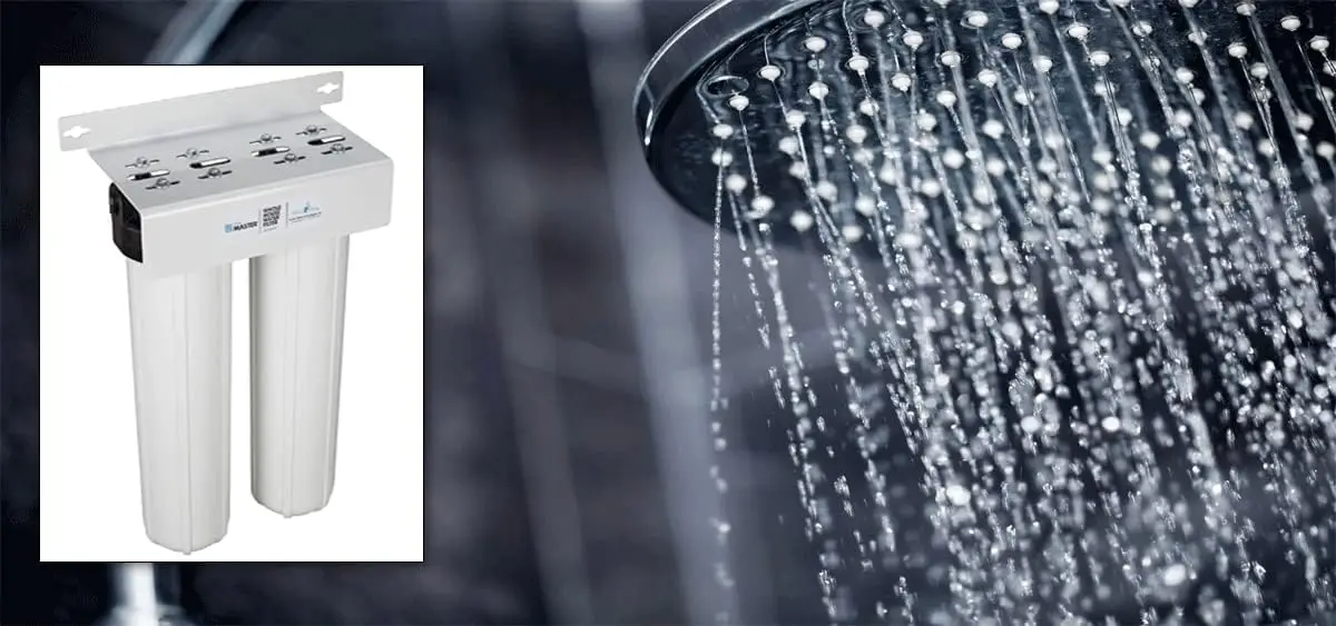 Home Master HMF2SmgCC فلتر مياه للمنزل بالكامل، فلتر رواسب 4 طبقات 25 إلى 1 ميكرون، تدفق قوي KDF85 وكربو حفاز