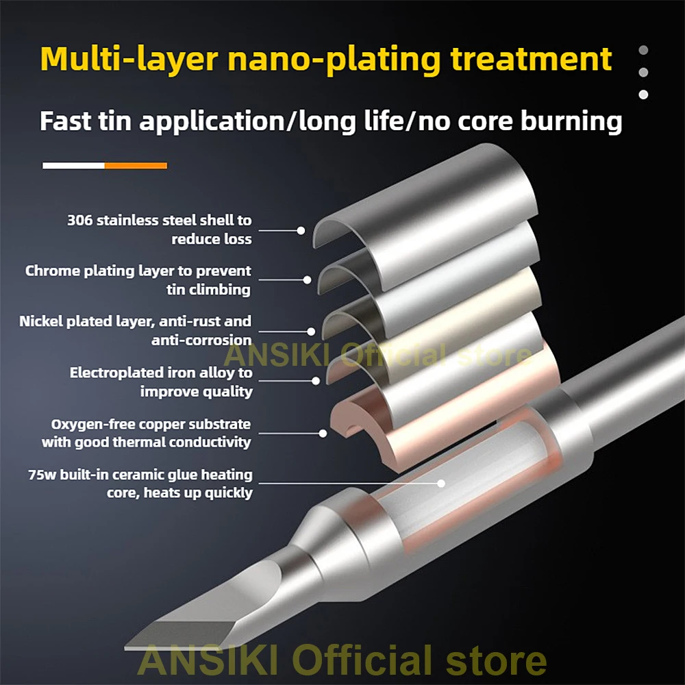 OSS C115 C210 C245 Super Fine series หัวแร้งเคล็ดลับสําหรับ T80 HS02 หัวแร้ง T210 T245 การประสาน Station