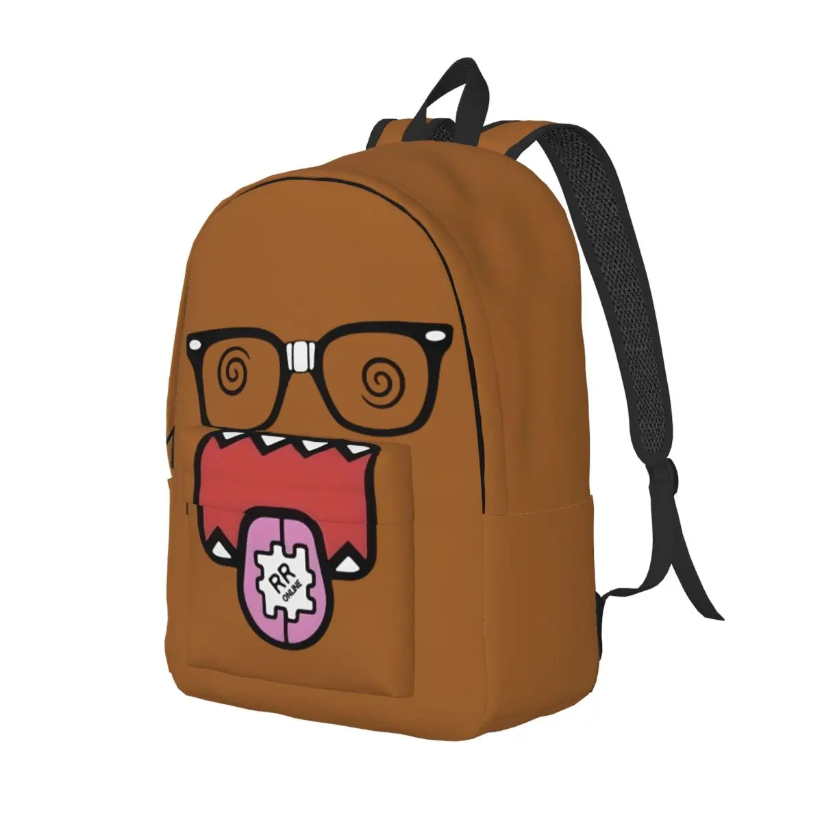 Custom Cartoon Domo Kun Laptop Backpack Women Men Fashion Bookbag for College School Student Funny face Bag
