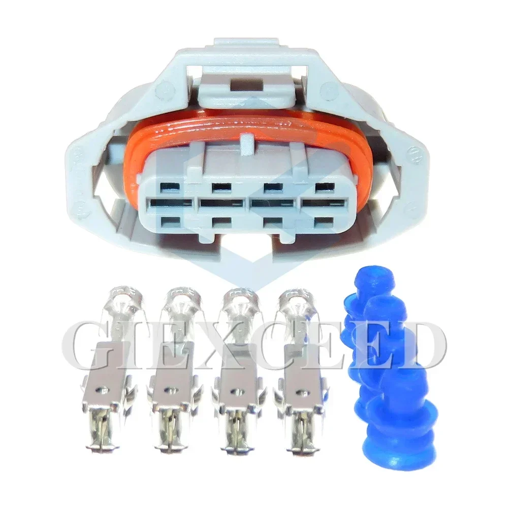 2 Sets 4 Pin Automotive Parts Grey Plastic Housing Wiring Harness AC Assembly Waterproof Socket 3.5 Series Auto Connector