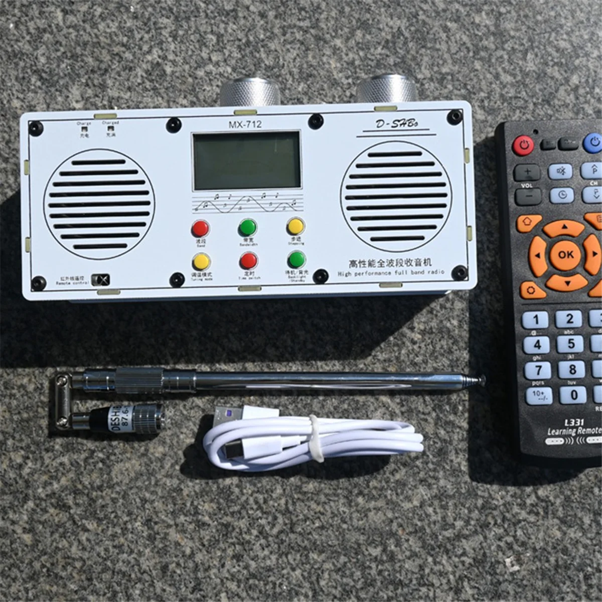 M86K MX712 Stereo Radio Dual Speakers 6686 Chip LW/MW/SW/FM Radio High Performance Wireless Full Band Radios B