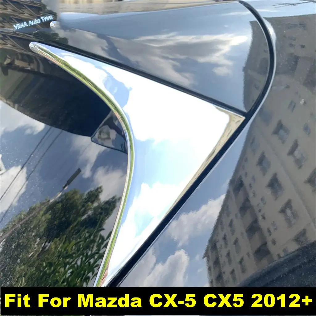 

For Mazda CX-5 CX5 2012 -2016 2PCS Rear Window Spoiler Side Wing Triangle Panel Cover Trim Car ABS Chrome Accessories Decoration