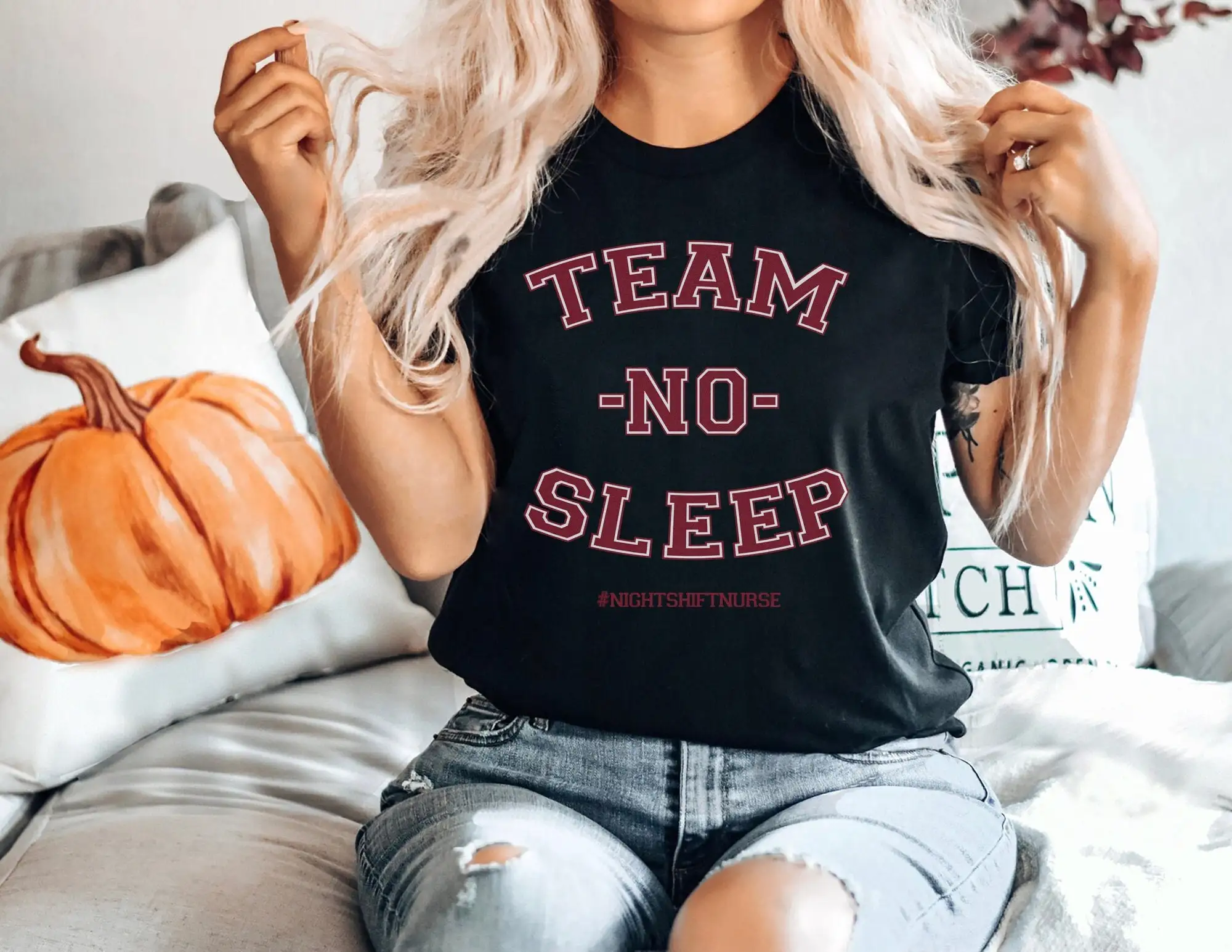 Team No Sleep Funny Night Shift Nurse Life T Shirt Shifter Rn Day Problem Gift Lpn