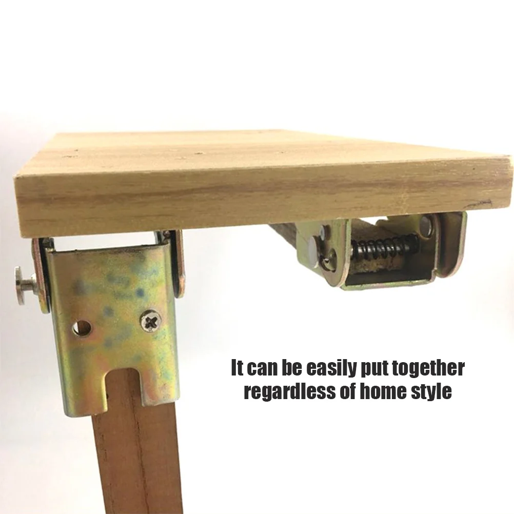 

4Pcs Folding Hinge Durable Steel Table Leg Folding Brackets Self-Lock Furniture Hardware Practical Support for Tables Chairs