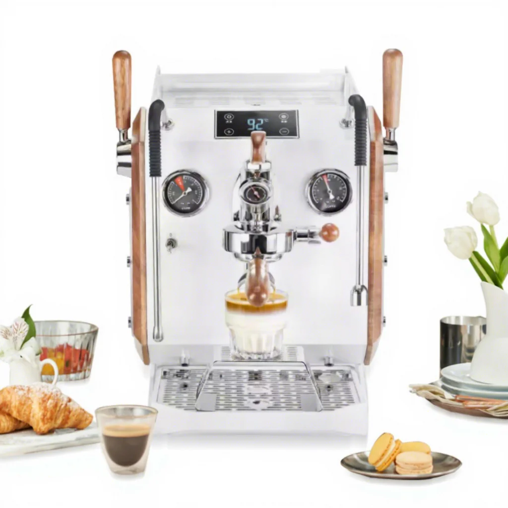 E61 Group Espresso Maker, Dual Water Supply 3L Multi‑Boiler PID Control Single & Double Head for Cappuccino Latte Coffee Brewing