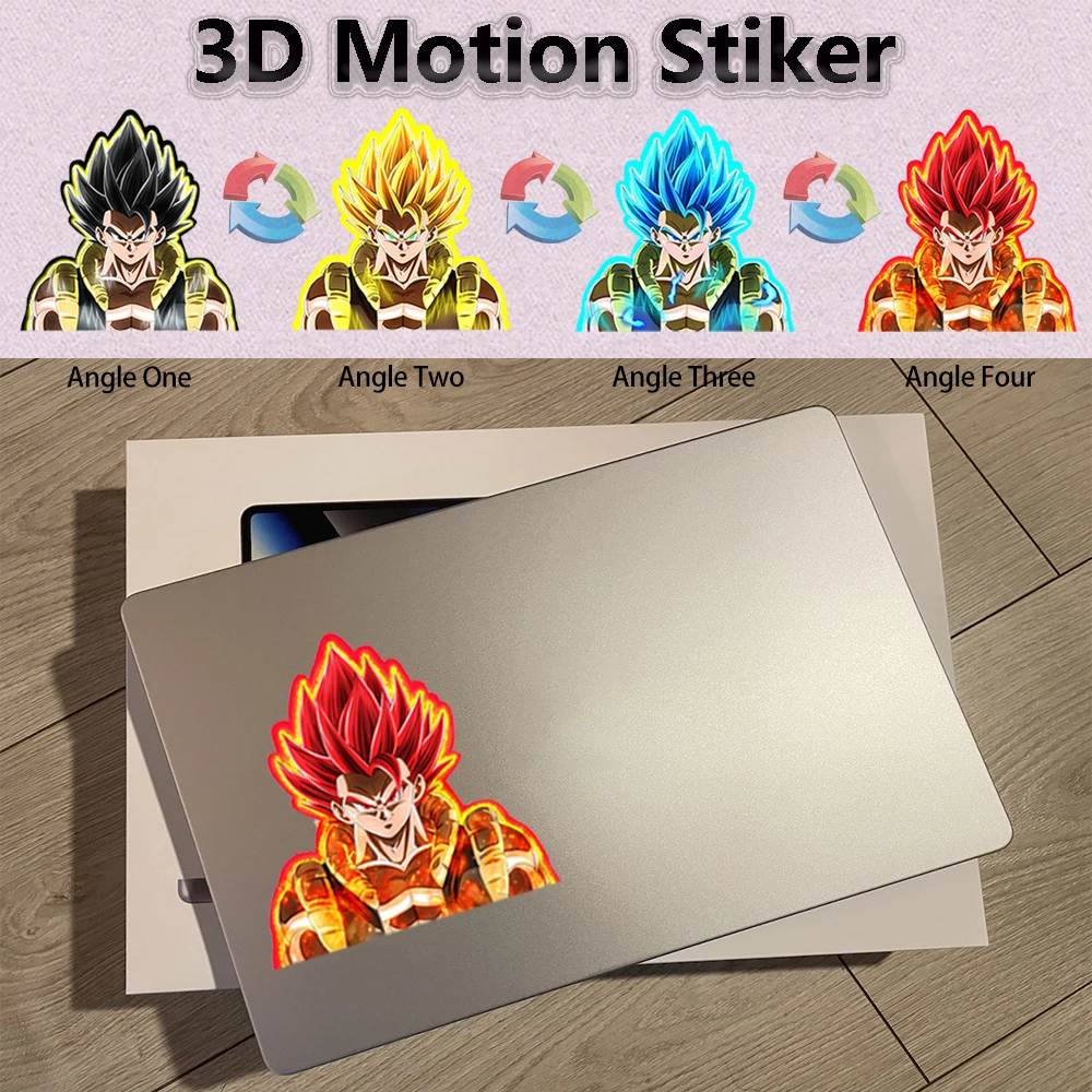 Dragon Ball Z Gogeta Anime Stickers Self-adhesive 3D Motion Decals for Cars,Laptop,Refrigerator,Motorcycle,Etc.