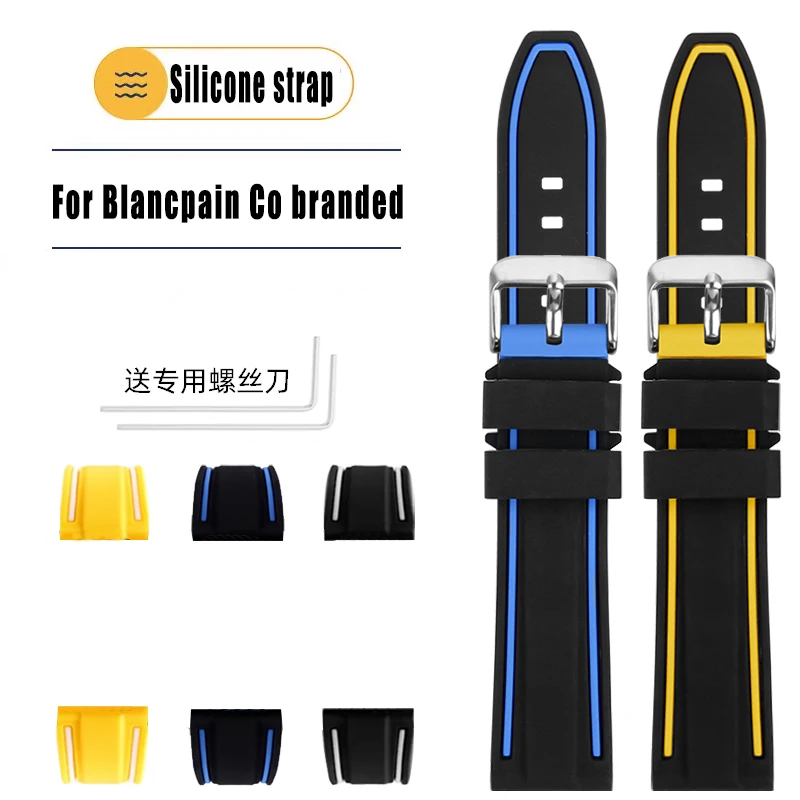 Correa de reloj de silicona de liberación rápida para hombres, correa de reloj de goma, marca Co, Blancpain Five Ocean, 50 brazas, 22MM, Bnad