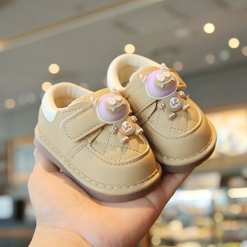 Light Up Toddler Shoes for Boys Girls Cute Cartoon Spring Autumn Soft Sole Baby First Walkers Non Slip Unisex Kids Sneakers
