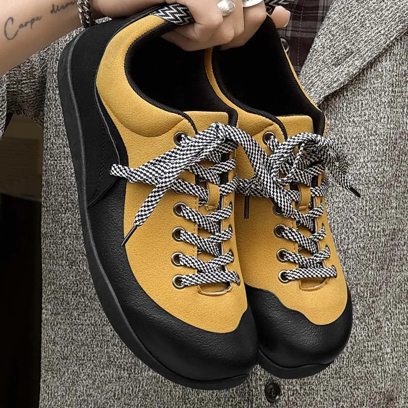 

Men Fashion Lace Up Sneakers Breathable Soft Sole Sports Casual Shoes Anti Slip Wearproof Outdoor Walking Jogging Daily Footwear