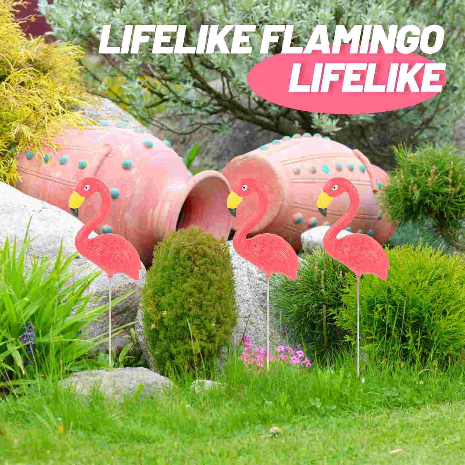 Flamingo Bonsai Wkładka Roślina Wewnętrzna Symulowany Flaming Żywica Ozdoba Wiatrak Zewnętrzny Plastikowy Ogrodnictwo Krajobraz Flaming Rekwizyt