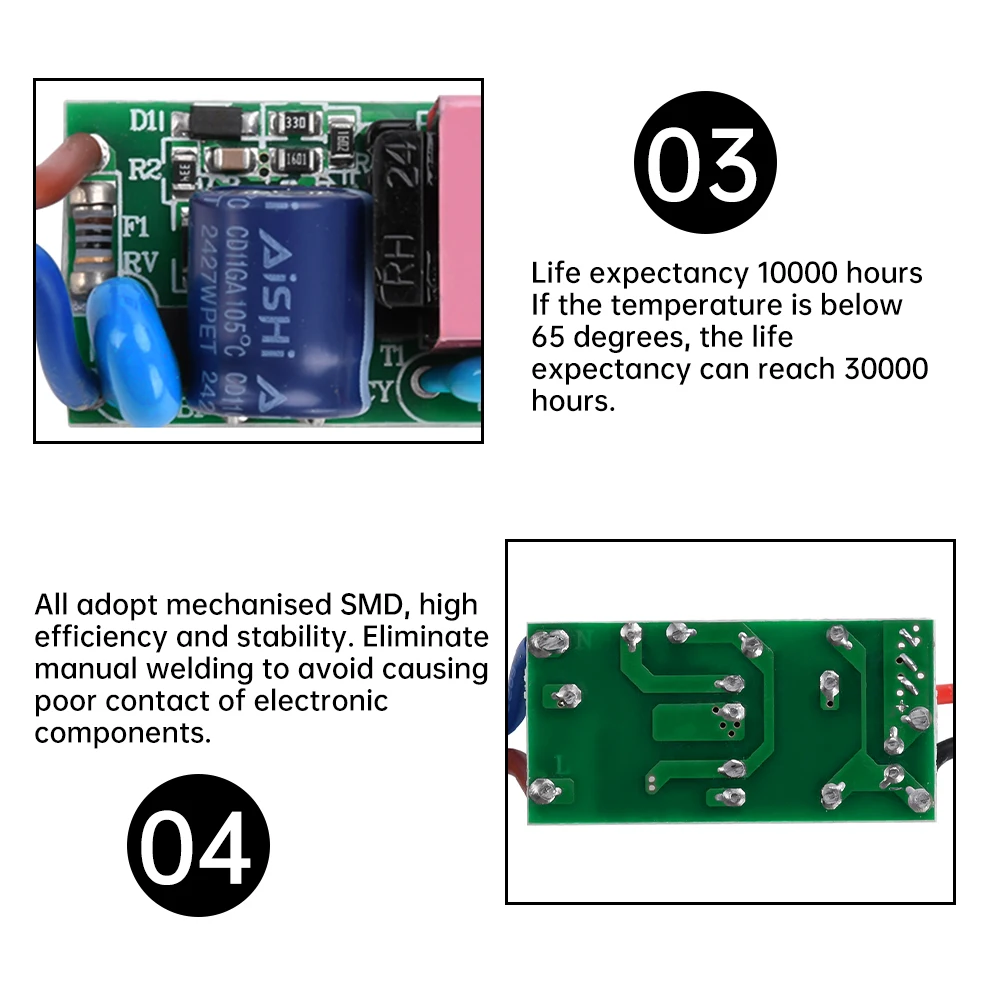 LED 12V 0.5A 6W แรงดันไฟฟ้าคงที่แหล่งจ่ายไฟห้องน้ํากระจกด้านหน้า Strip Driver Power Supply