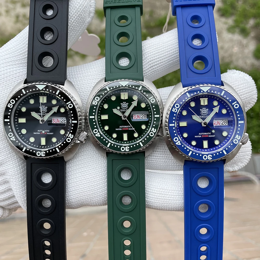 STEELDIVE Brand SD1972V2 Big Size 45mm C3 Super Luminous NH36 Automatic Mens Diver Watch With Date