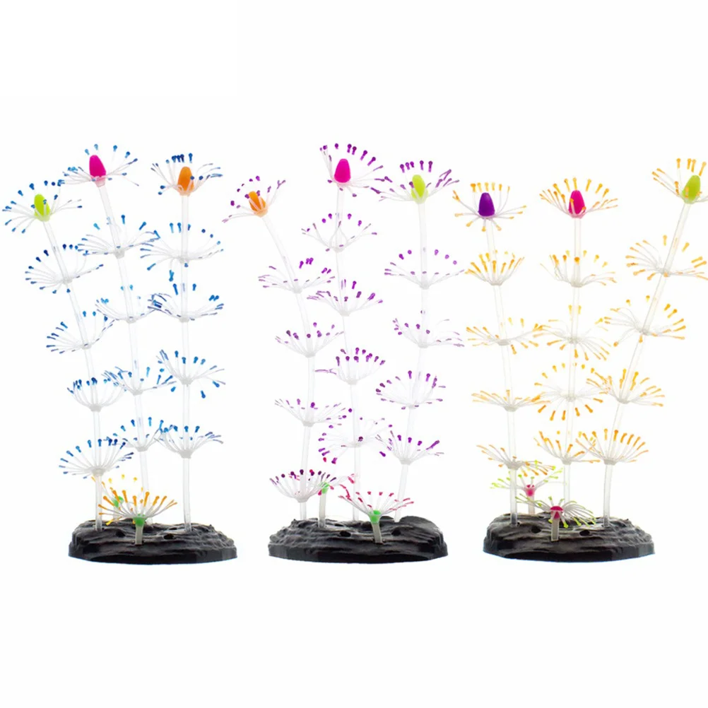 

Artificial Coral Resin Aquarium Ornament Blue Durable Waterproof Glowing Effect Fish Tank Decoration Aquarium Ornament