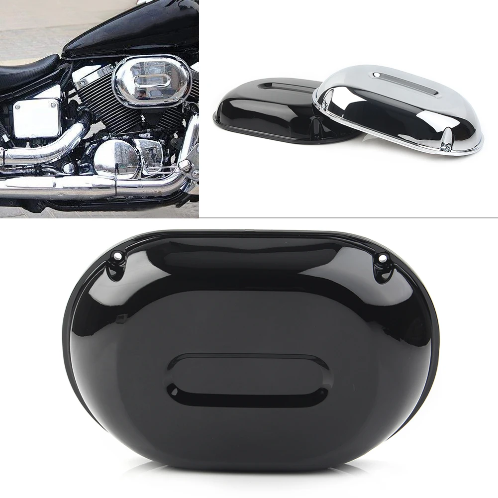 Motorcycle Air Filter Cover Cap Protector For Honda VT750DC Shadow Spirit 2001 2002 2003 2004 2005 2006 2007 ABS Black / Chrome