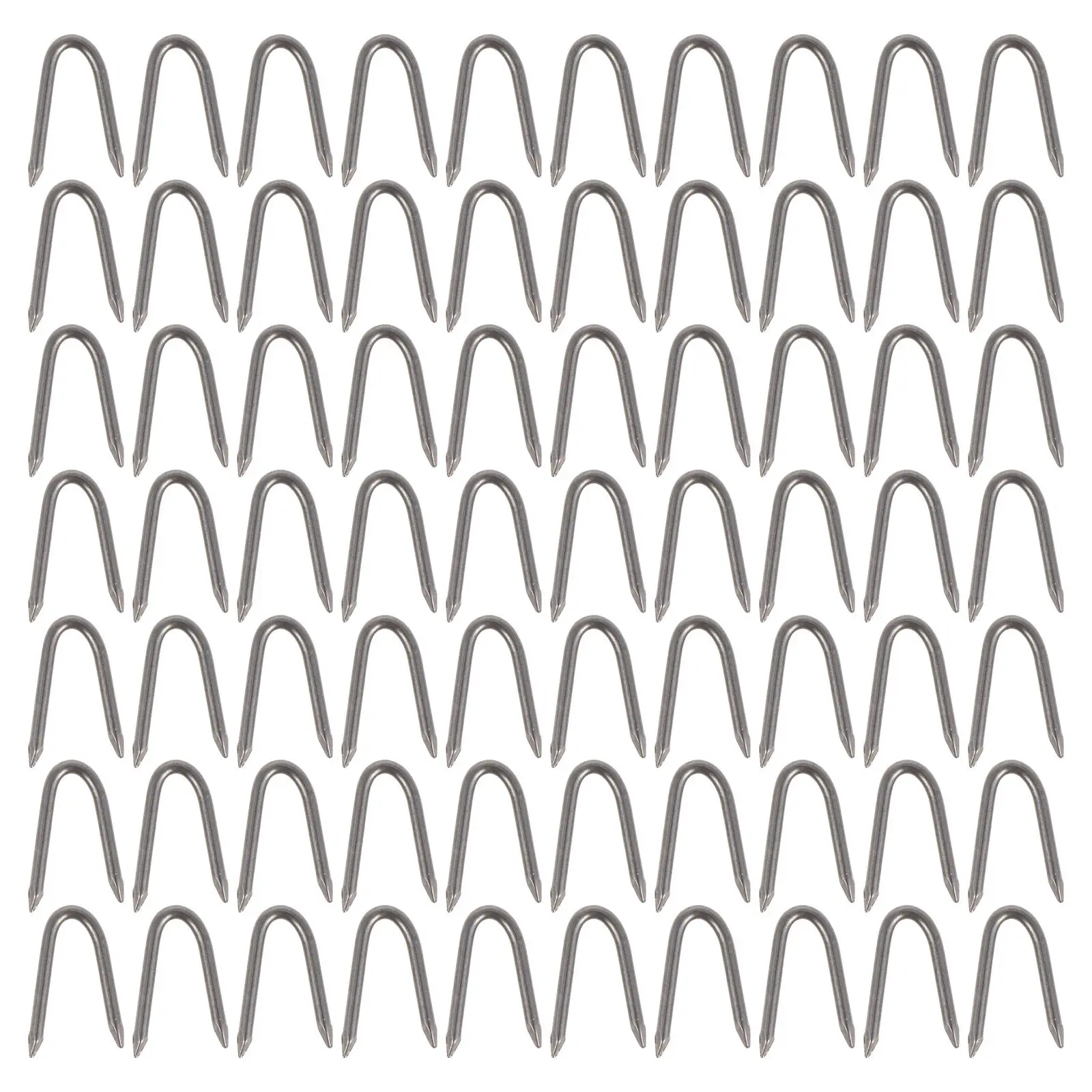 70Pcs Garden Pile U-Nail Iron Fixing Staples for Turf Fence Wire Mesh Holding Pegs Heavy Duty Soil Anchoring Nail