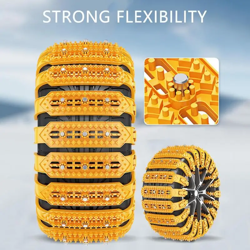 Car Anti-Skid Chain 6x Anti Skid Snow Chains Winter Driving Security Chain Anti Skid Snow Chains Thicken Lightweight Snow Grips