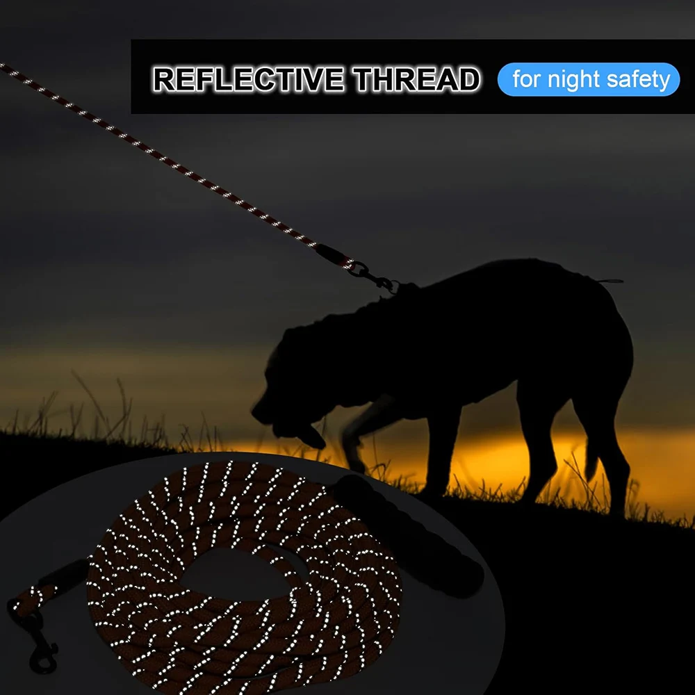 Long Dog Training Lead With Padded Handle For Walking And Training_voghion.com