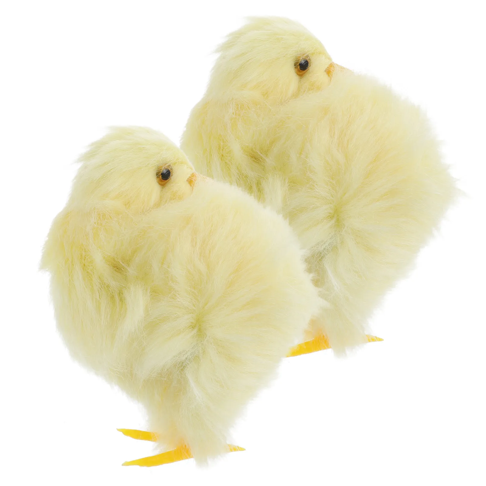 

2 шт. Имитация цыплят, мягкие декоративные фигурки для Пасхи, для дома и улицы, для сада, спальни, гостиной, милые маленькие украшения в виде цыплят