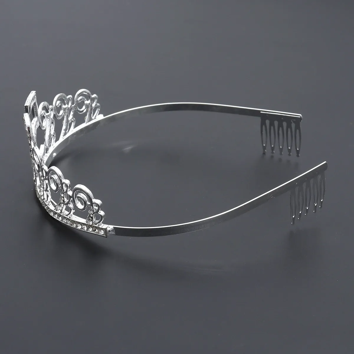1Set Chic Birthday Crown Hair Comb and Bright Color Letter Printed Sash Set for Women Party Celebration Tiara Accessory