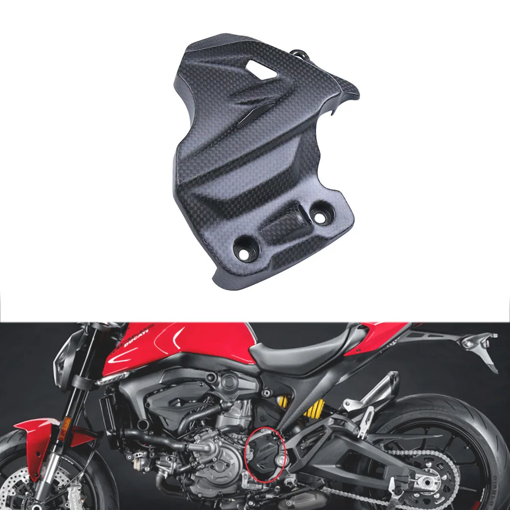 For Ducati Monster 937 2021 2022 2023 2024 Carbon Fiber Motorcycle Sprocket Cover Protector Fairing Kits Accessories Moto Surron