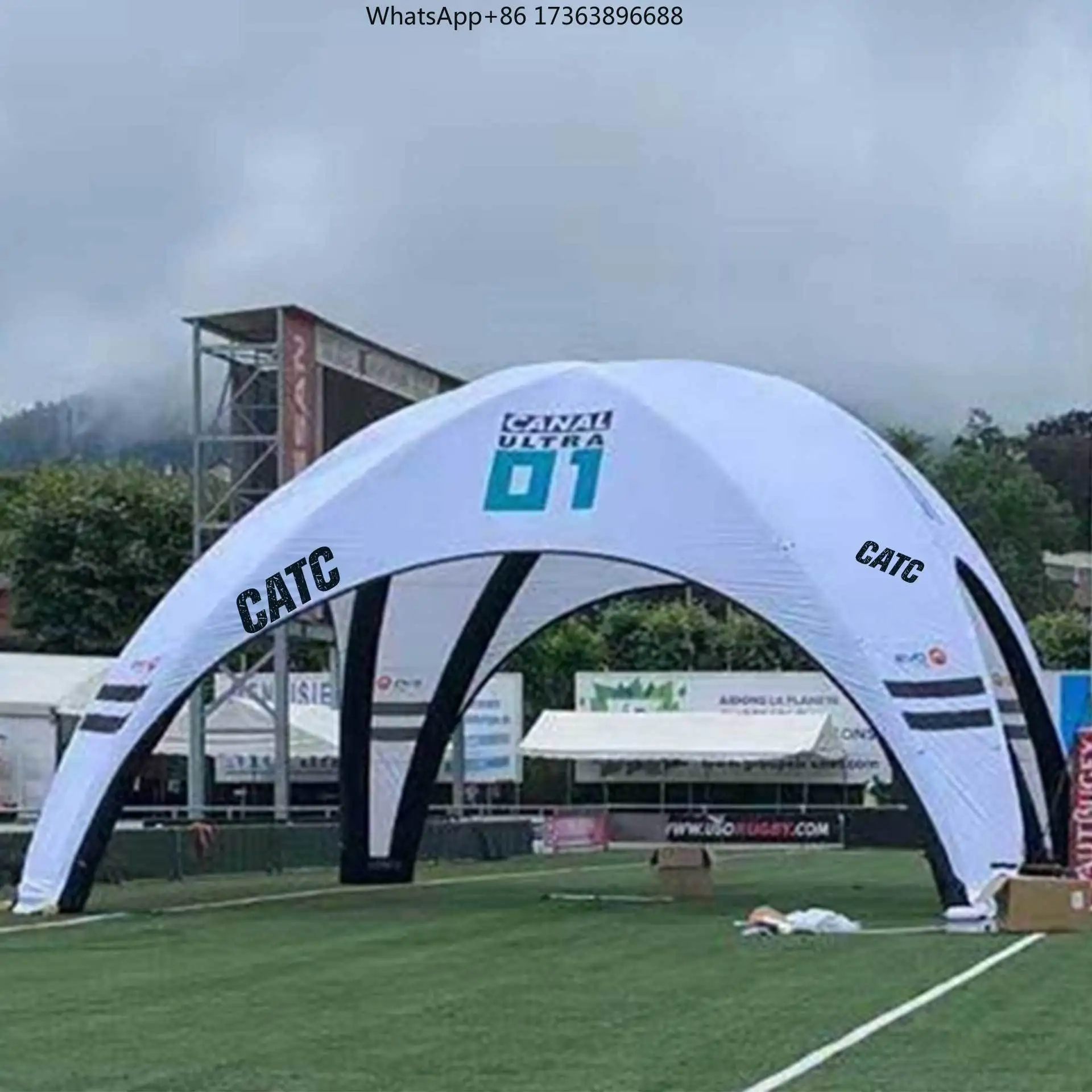 CATC Custom Logo UV Resistant Durable Dacron/TPU/PVC Oxford Fabric Inflatable Spider Tent Blow Camping Outdoor Event