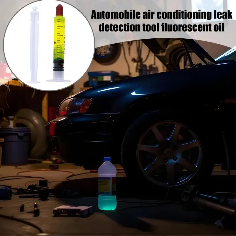 2.5ml  R134a Refrigerant Oil Leak Detector Dye Agent High Concentration Car Fluorescent Leak Detection Oil Leak Repair