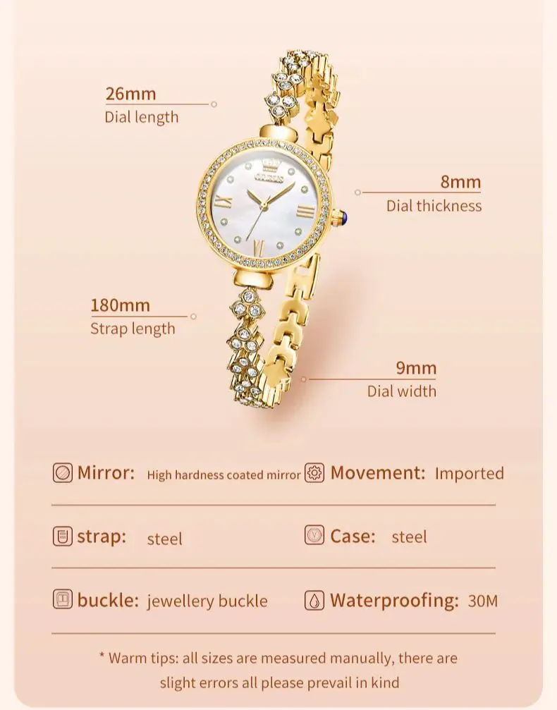 OLEVS 9903 Roman Scale Luxury Quartz Watch For Women Diamond Bracelet Elegant Woman Watches Waterproof Original Dress Hand Clock