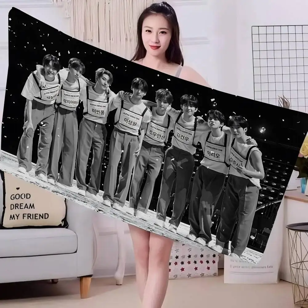 Kpop Group A-Alpha D-Drive O-One Bath Towel Microfiber Soft Water Absorbing Breathable For Girl Kids Decorative Beach Towel