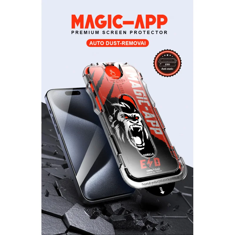 

5PCs premium iPhone screen protector-auto dust removal, ESD anti-static, HD clear