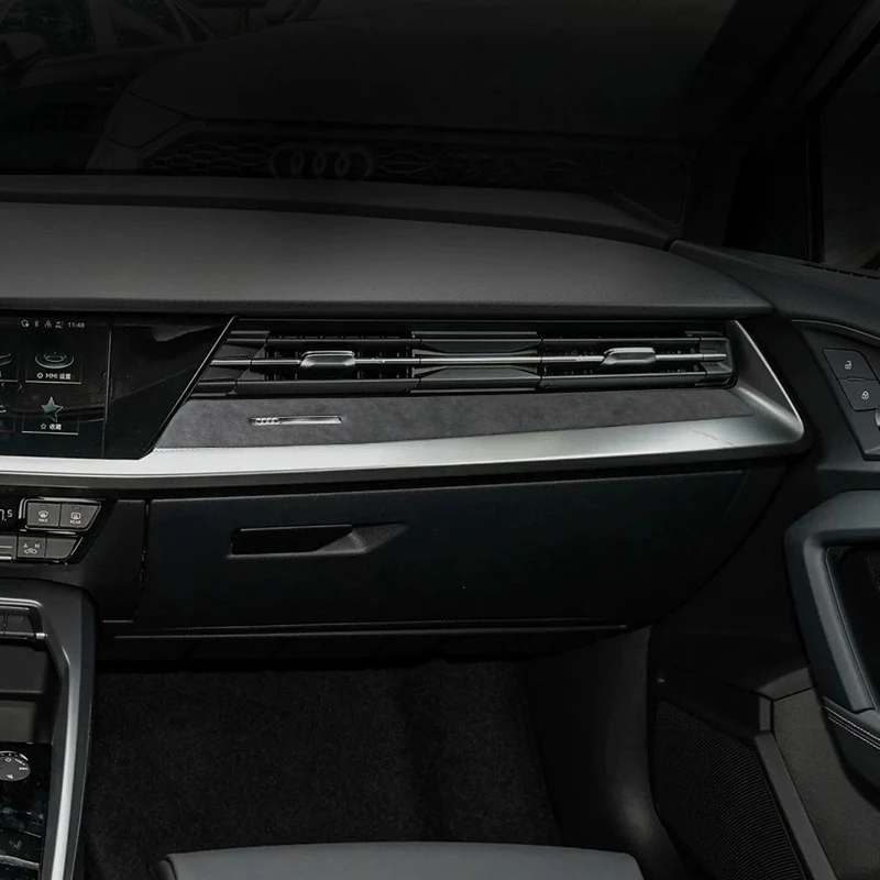 

Fit for AUDI A3 2021 2022 2023 2024 2025 Made of Alcantara Dashboard Panel Carbon Fiber Center Console Trim Cover