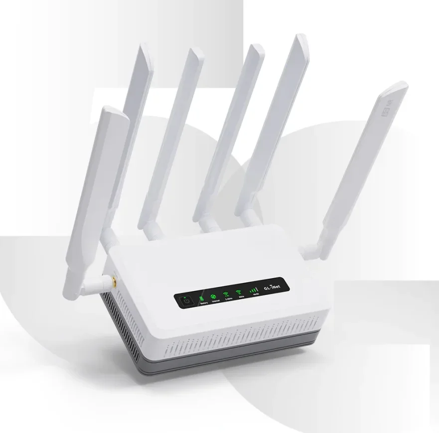 

GL-iNet XE3000 VPN Openwrt с двумя SIM-картами, встроенный аккумулятор 6400 мАч, Wi-Fi 6 5G NR, портативный Wi-Fi-роутер с Sim-картой