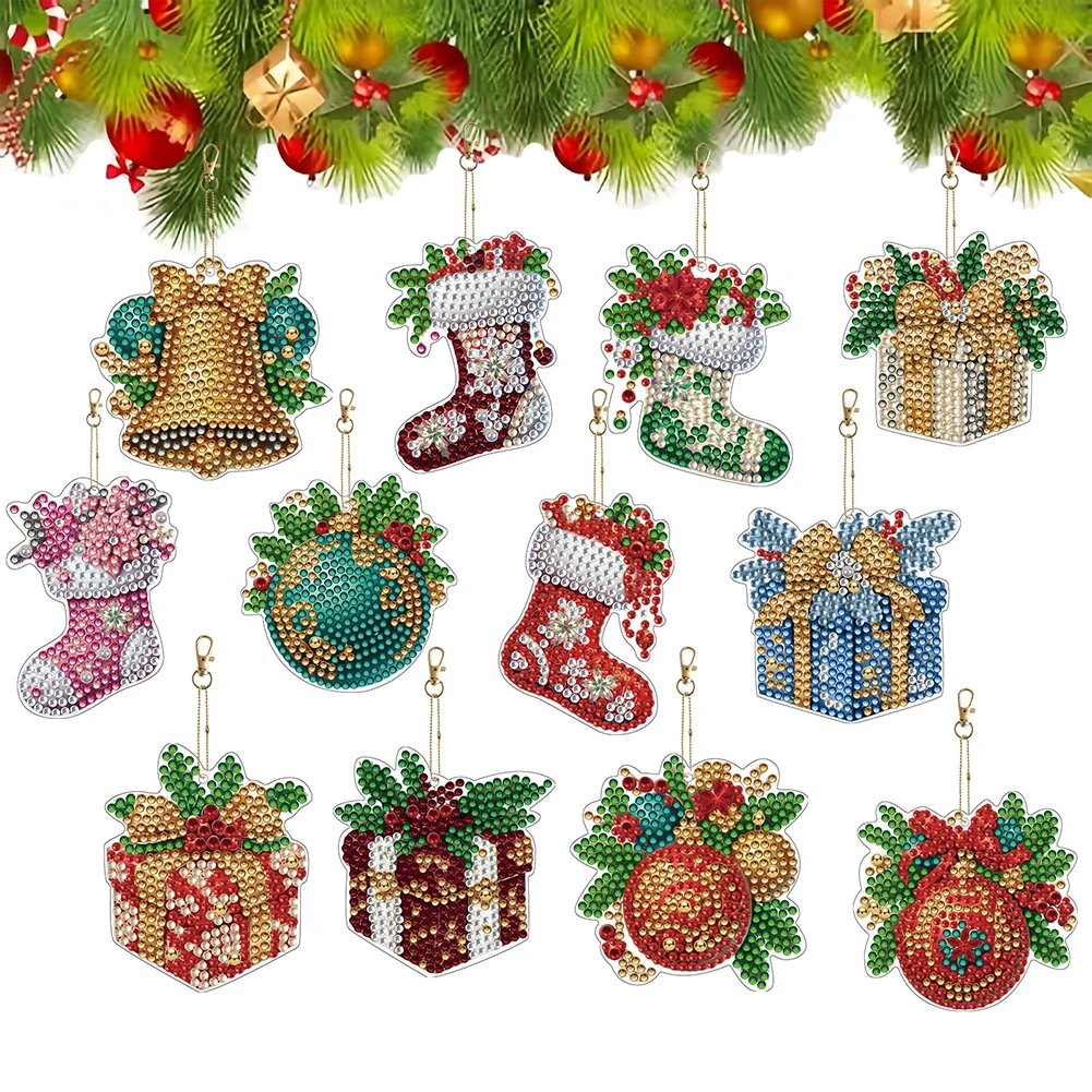 

Modern Style Diamond Painting Keychains Kit with Resin Diamonds Easy DIY Craft for Gifts and Personal Accessories