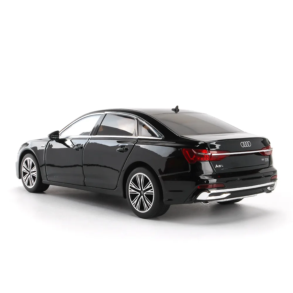 Modelo de coche de aleación AUDI A6, vehículos de juguete y fundido a presión, modelo de coche de Metal, colección de sonido y luz de alta simulación, juguete para regalo para niños, 1/18