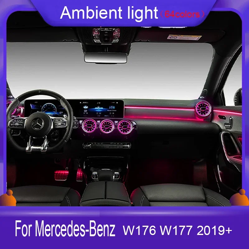 For Benz A B w177 w176 W247 W246 Dashboard Interior Atmosphere advanced Ambient Light LED turbine air vent ambient light lamp
