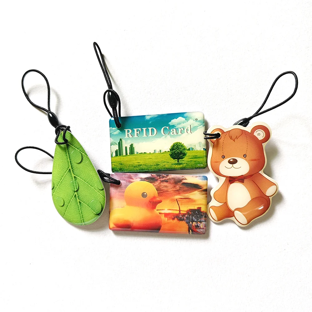 5Ps 125Khz Proximity RFID EM4305 T5577 Smart ID Writable Keyfob Rewriteable Token Tag Keyfobs Epoxy Keychains Access Control