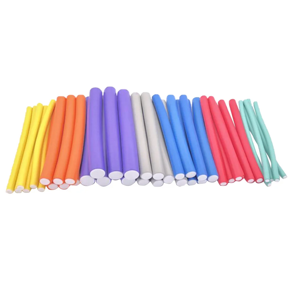 42 قطعة من قضبان الشباك المرنة لا تسبب ضررًا لجميع أنواع الشعر، رطب أو جاف، سهل الاستخدام، أسطوانة عصي الشعر الصديقة للنوم