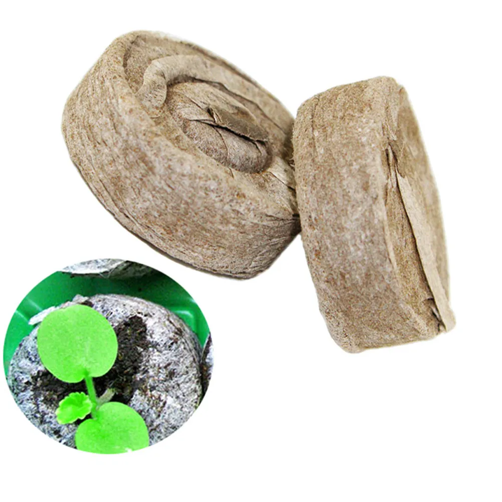 10 unidades de pellets de turba comprimida de 3 cm, bloques de suelo de inicio para un alto éxito en trasplantes y cría rápida para plantación en viveros